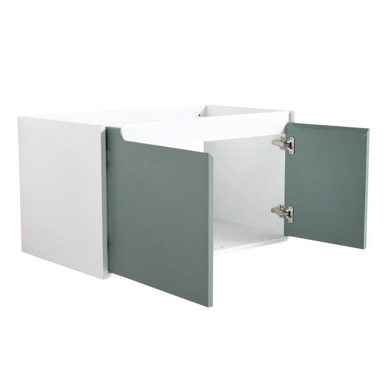 Meuble-lavabo de salle de bain avec - Matériau dans un style compact et simple menthe, H 19,05 po x l 34,31 po x P 19,89 po