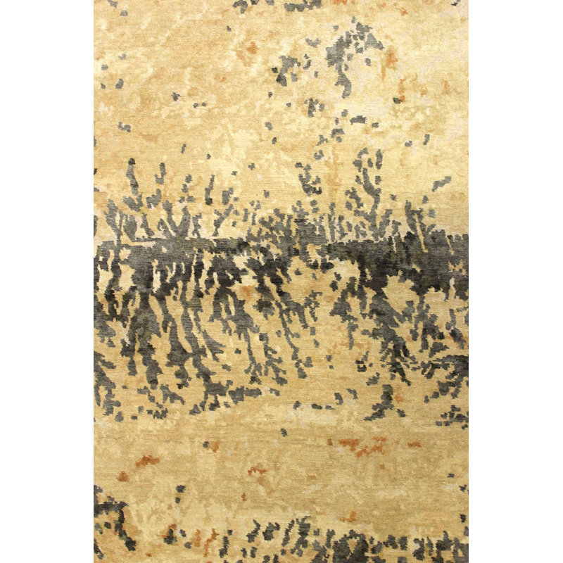 Wool And Silk Nepal One-of-a-Kind Rectangle 9' X 12' Area Rug