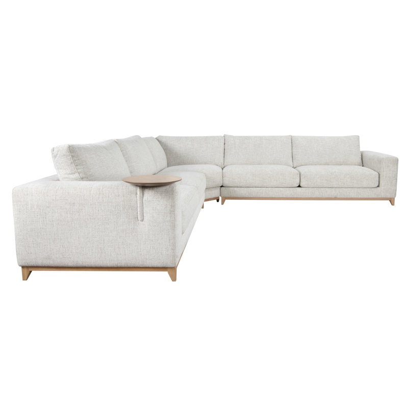 Donovan 3 - Piece Sectional, Beige Polyster Blend