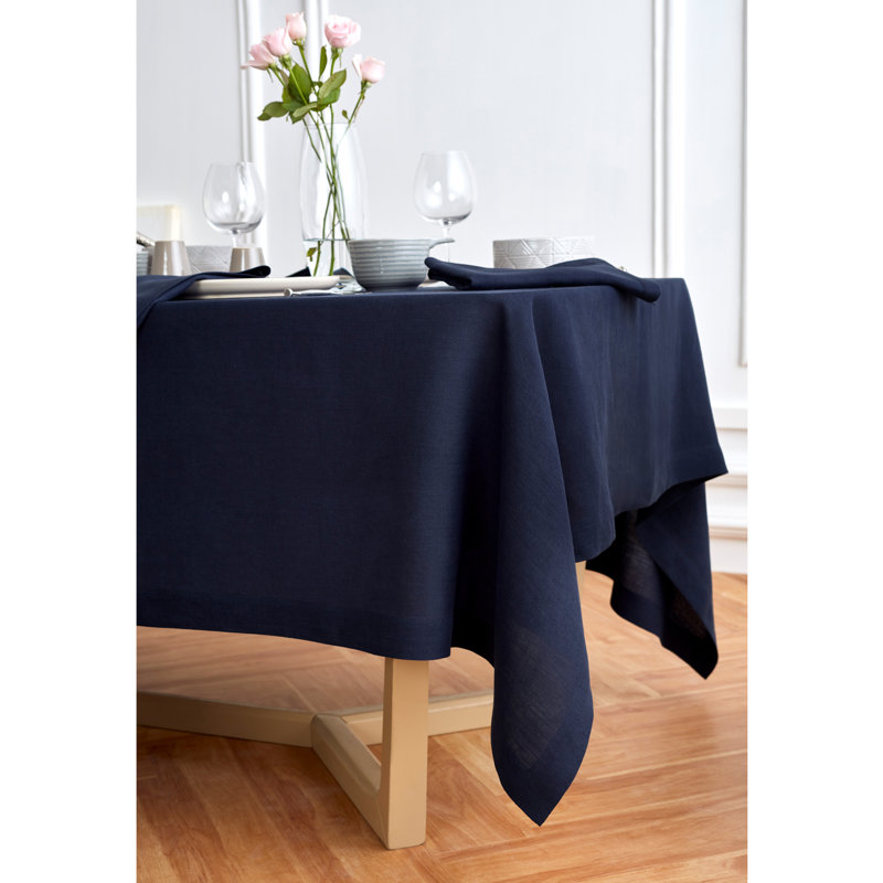 Sonoma - 100% Pure Linen Tablecloth (Prewashed), Indigo Navy, 126" x 70"