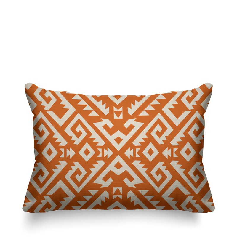 Coussin intérieur / extérieur Chitto Southwestern, Orange