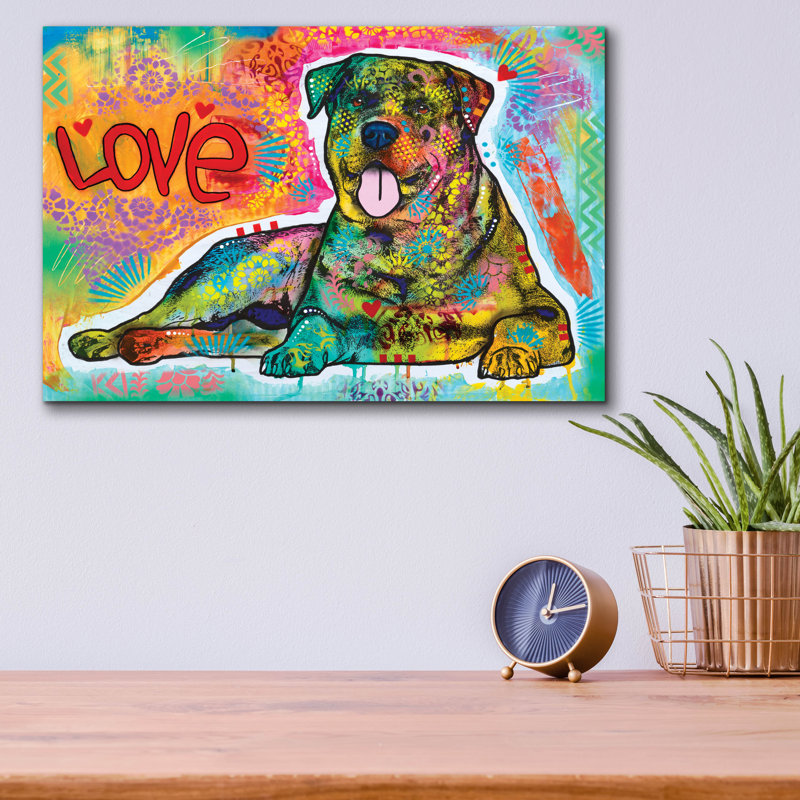 «Love Laying Down» par Dean Russo, H 12 po x l 16 po x P 0,13 po