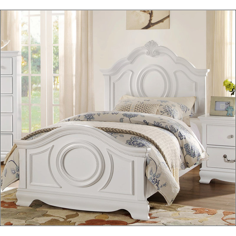 Otta Fairytale Bed with Arched Headboard & Shell Motif, Twin