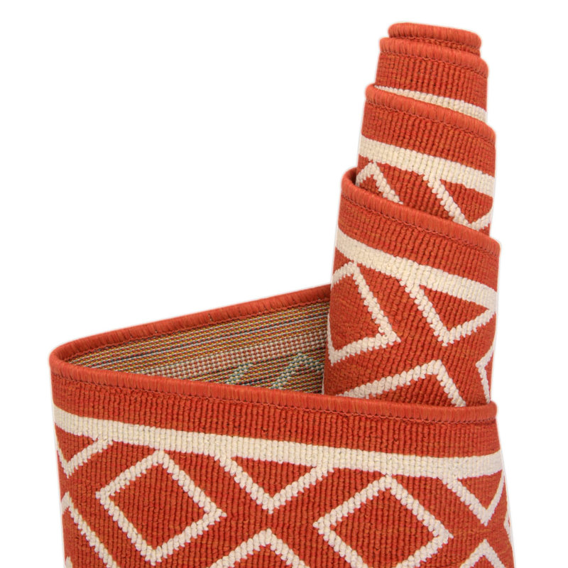 Tapis d'extérieur Preen couleur ivoire rouge, Rectangle 9 pi x 12 pi