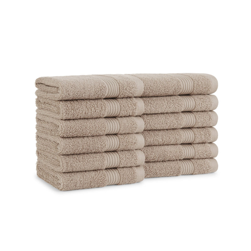 Brendle Washcloth 13x13 (12/Pack), Latte Beige