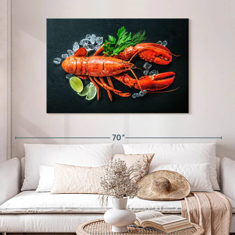 Homard rouge Yarlin, H 32 po x l 48 po