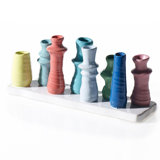 Multicolor 10.5"x 4.5'' Indoor / Outdoor Ceramic Table Vase