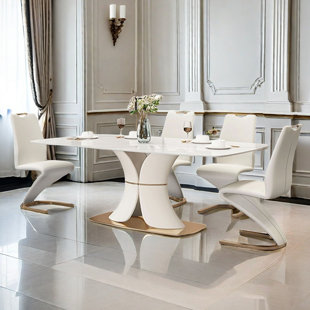 Modern luxury rectangular dining table sets