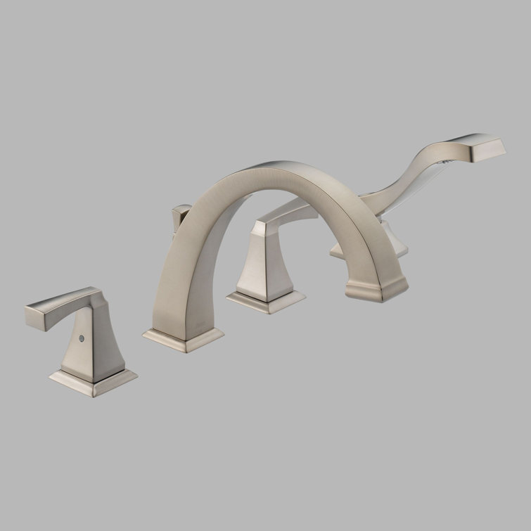 Dryden Double Handle Deck Mounted Roman Tub Faucet
