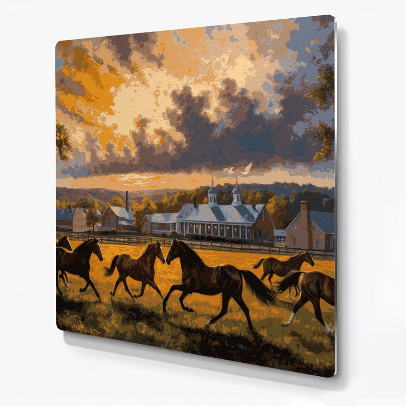 États-Unis, Kentucky, art mural en métal brun, H 32 po x l 32 po x P 0,05 po