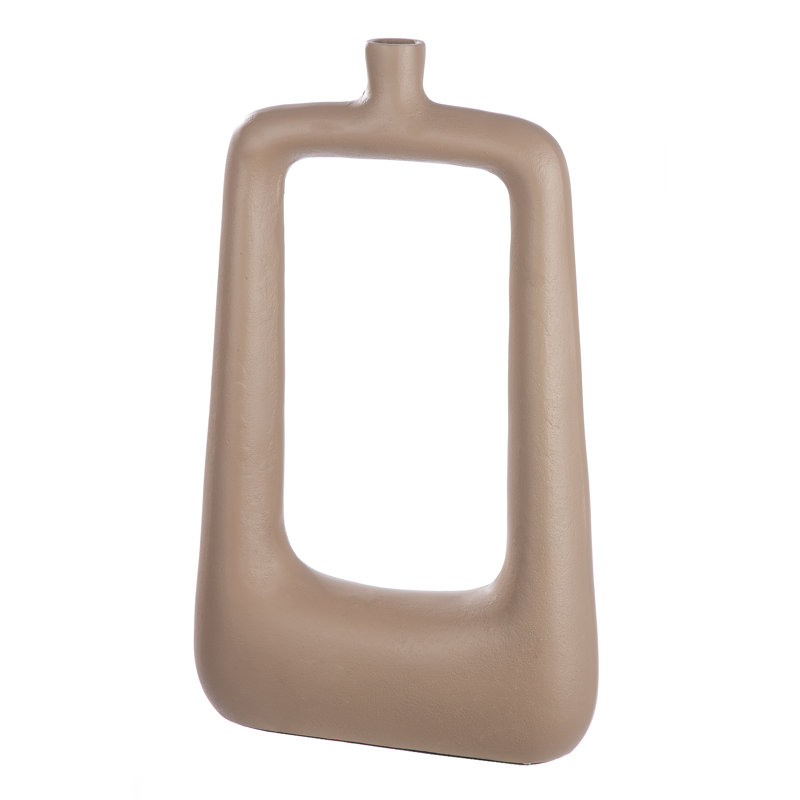 Caleia Handmade Aluminum Table Vase, Beige