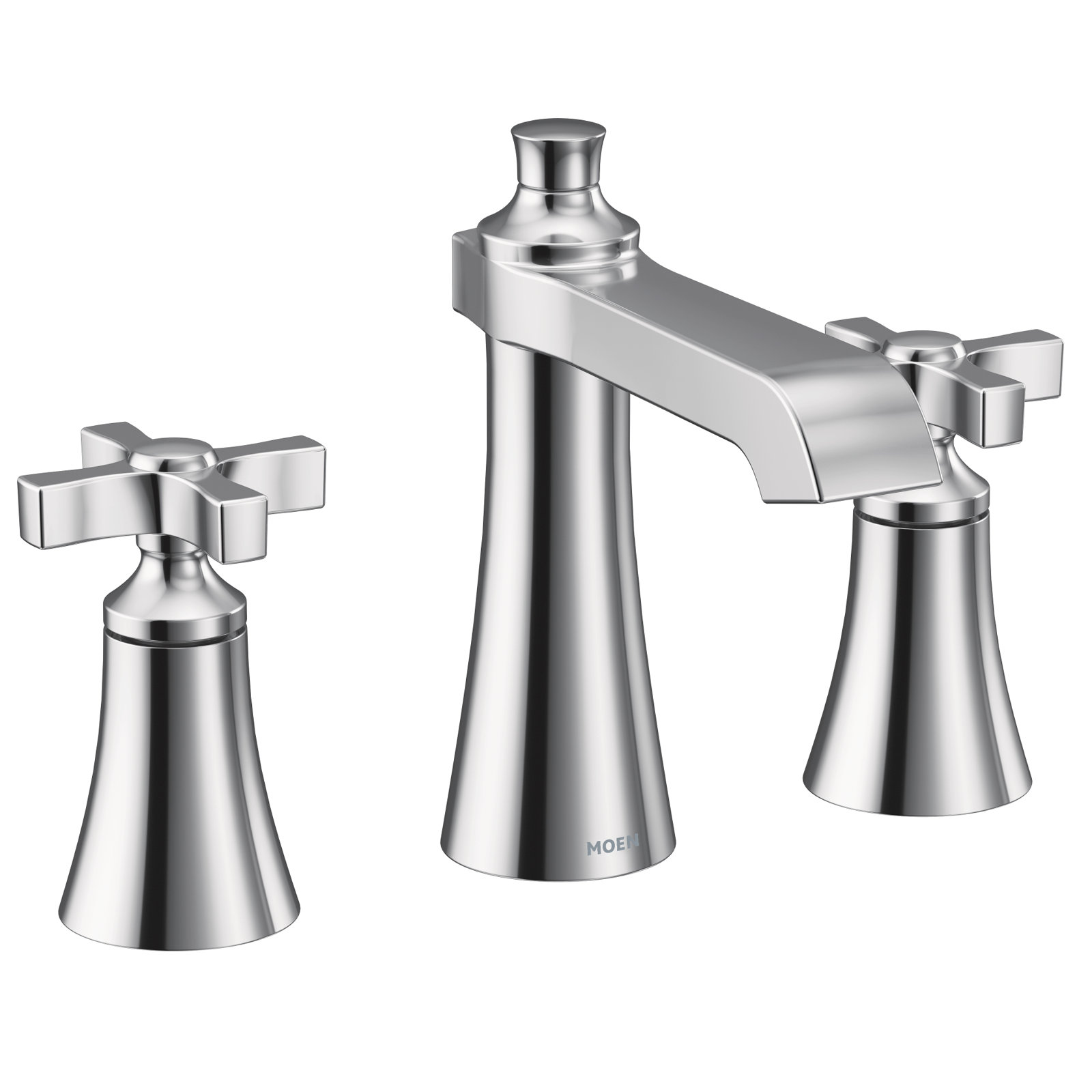 Moen Flara Cross-Handle Widespread Bathroom Faucet Trim Kit, Valve Required, Chrome