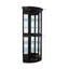 Vitrine de coin lumineuse au fini noyer
