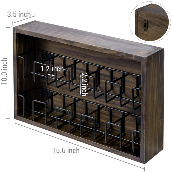 MyGift Rustic Dark Brown Wood Kitchen/Bathroom Counter Top Storage Cabinet with Glass Windows, Size: Small