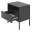 Ahola 134.62cm W Metal Bedside Table-418516070-418516056