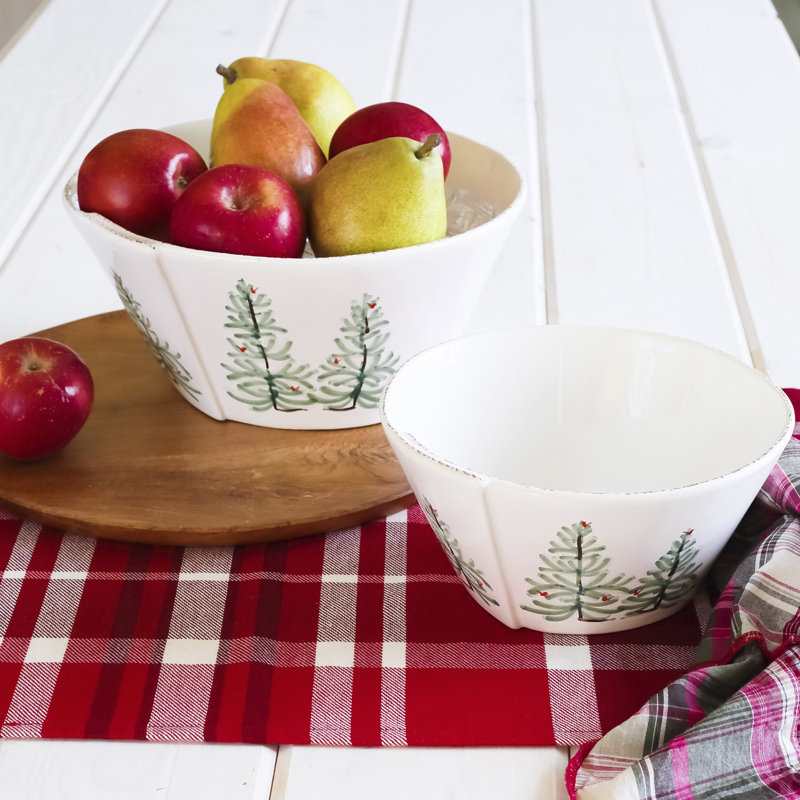 Lastra Stoneware Serving Bowl, 4" H x 8" W x 8" D