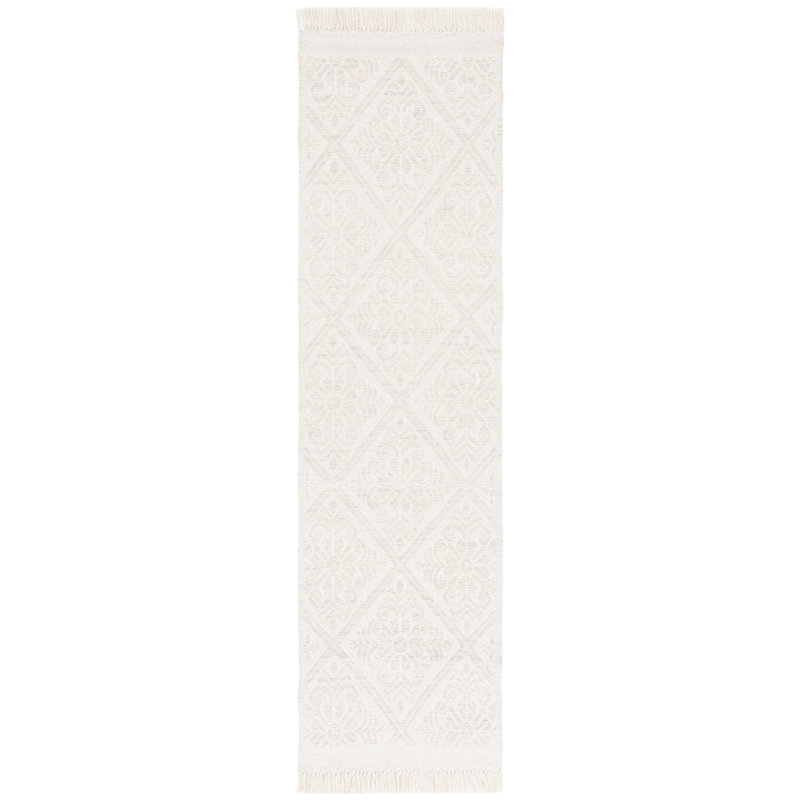 Kornelia Hand Woven Wool Geometric Rug, Runner 2'3" x 8'