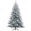 Arbre de Noël artificiel enneigé 7 pi 7 pi, 1401 branches, support en métal pliable, assemblage facile-465616472