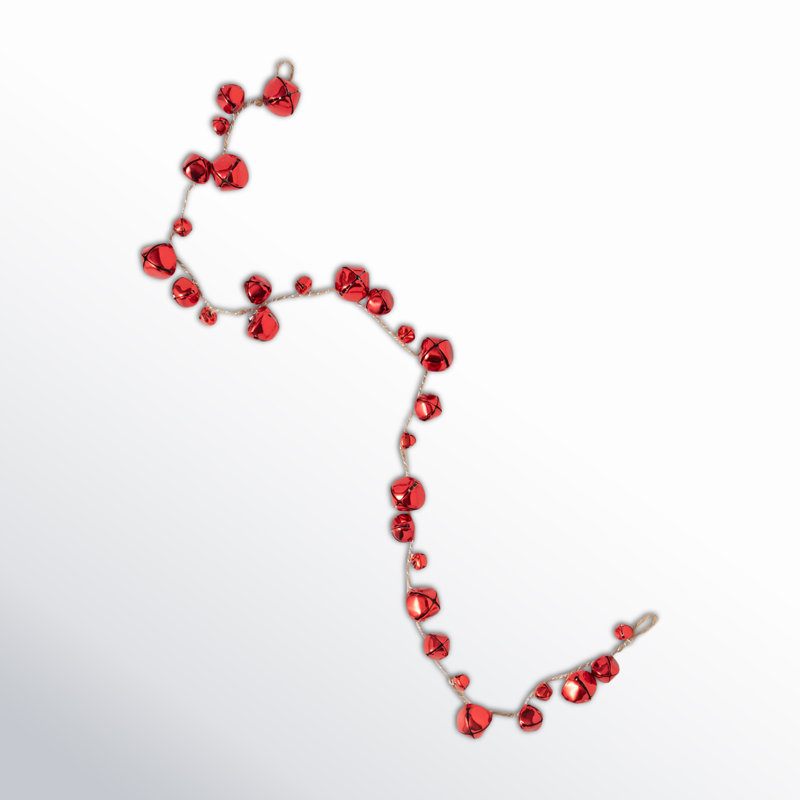 Guirlande 48 "Christmas Mixed Red Jingle Bell, rouge