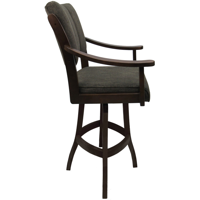 Tabouret de comptoir pivotant 26 po, Brun Sanora
