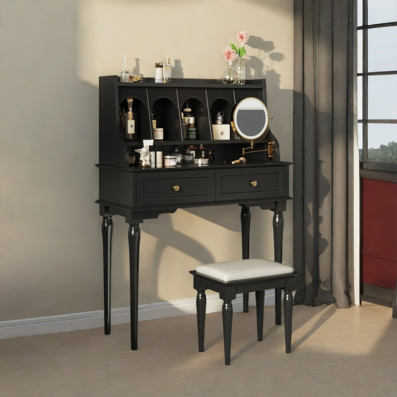 Coiffeuse Jalyia, Noir