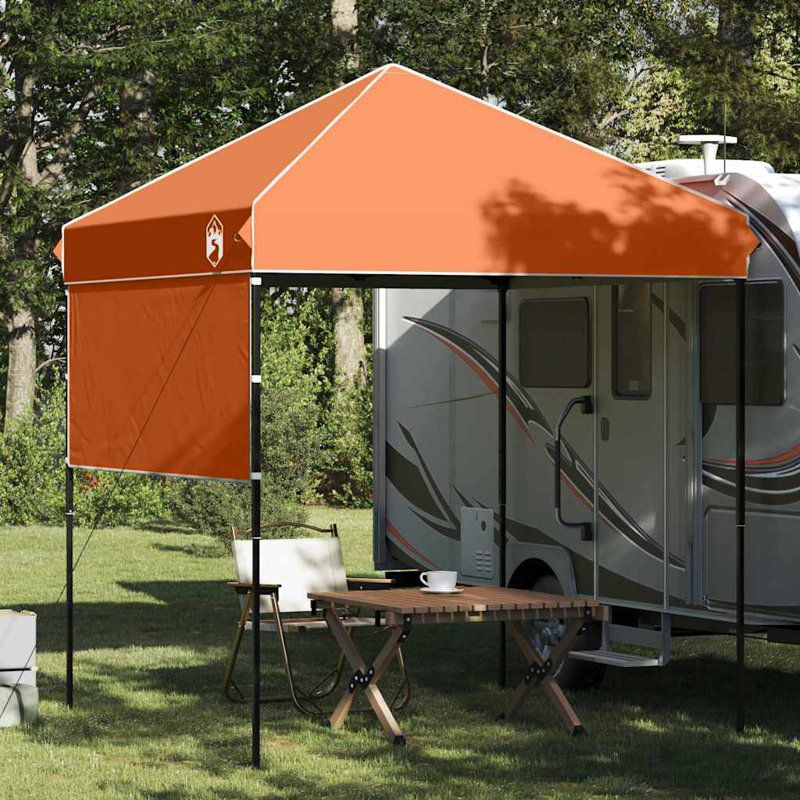 Canopy Tent Manual Fabric Outdoor Shade Pop-up Event Party Modern Large, Orange