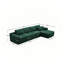 Canapé modulaire en forme de L de 134 po avec ressorts ensachés et minimaliste, vert-129683553-129683554-129683557-129683549