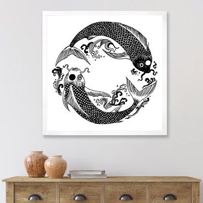 " Chinese Koi Fish In Chinoiserie Style III "