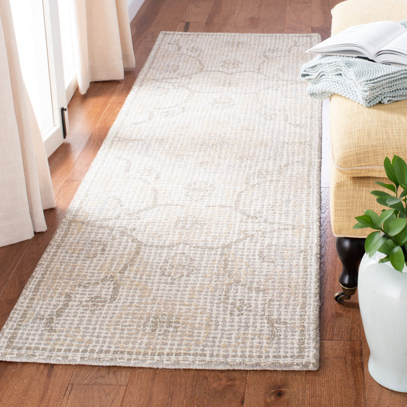 Sulema Hand Tufted Wool Floral Rug, Runner 2'3" x 8'