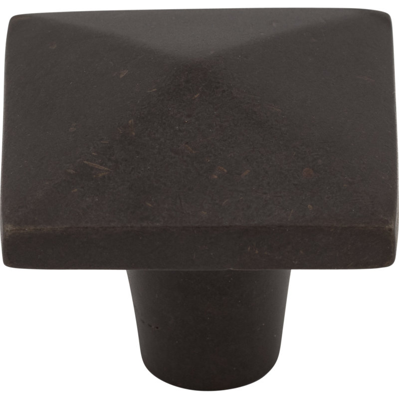 Aspen 3/4" Length Square Knob, 1 1/2" Length, Medium Bronze