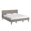 Macedo Mid-Century Modern Black Legs Platform Bed - Grey-110429593