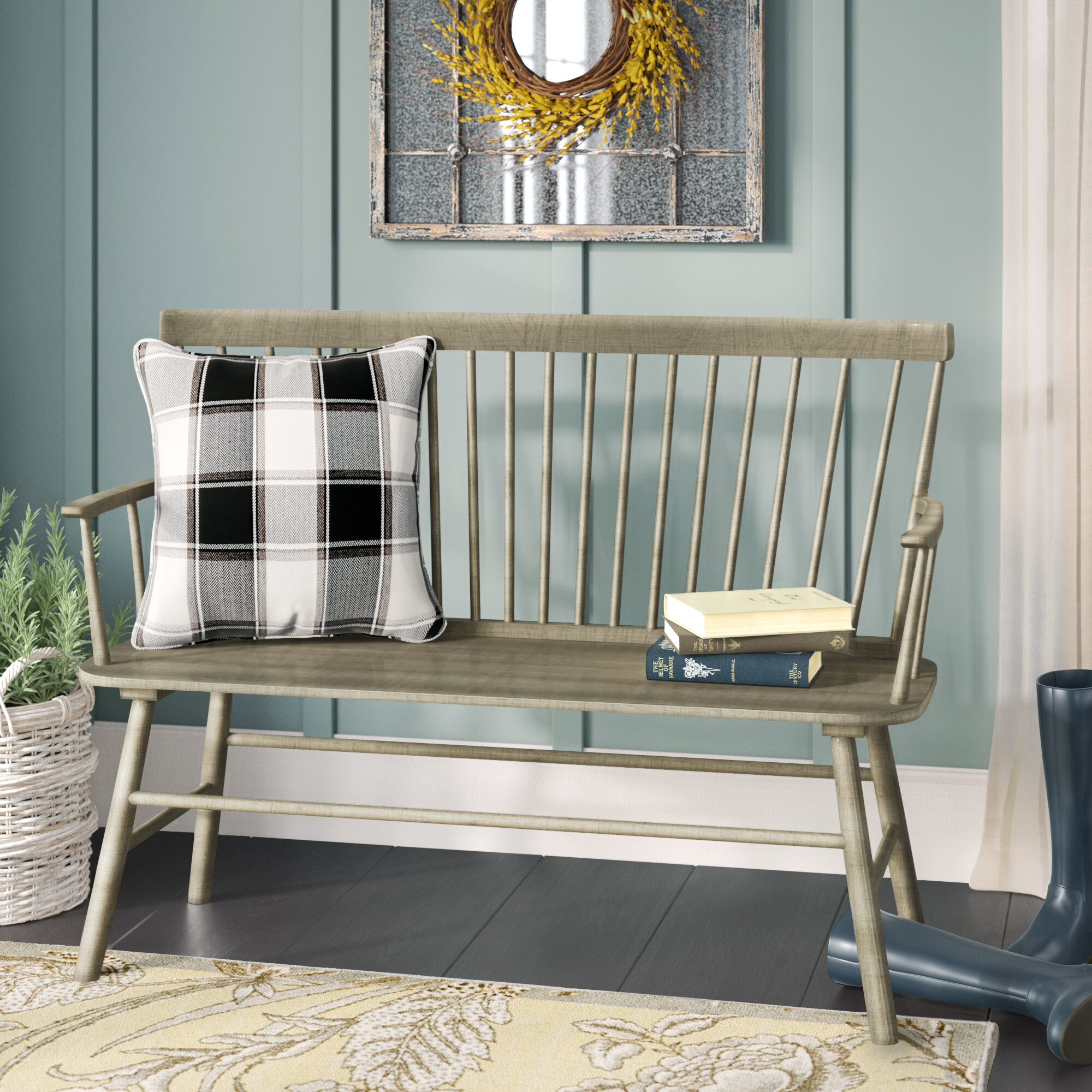 Entryway bench best sale with arms