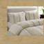 Taupe Cotton Bedding Sets With Striped Modern Design, King Size