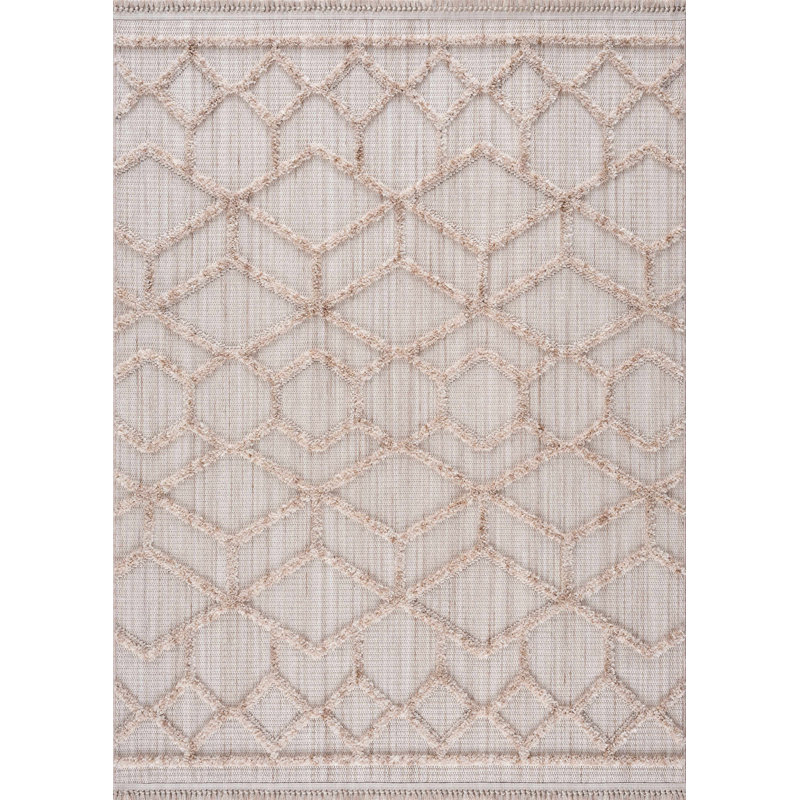 Tapis beige Malili, Rectangle 7 pi 10 po x 10 pi