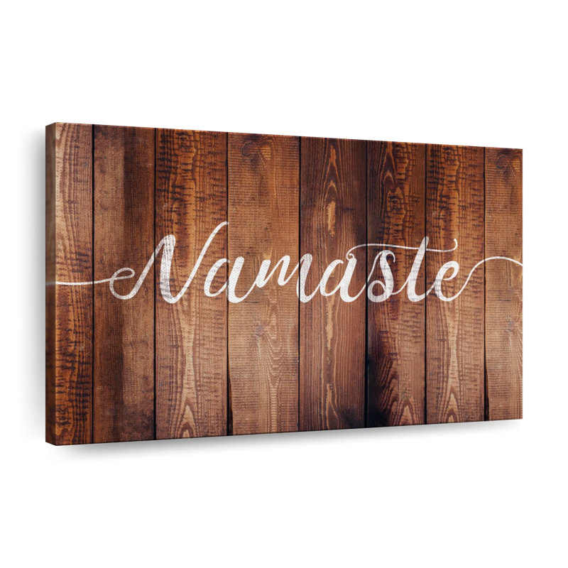 Zen Namaste Calligraphy Canvas Print, 30" H x 20" W x 1.25" D