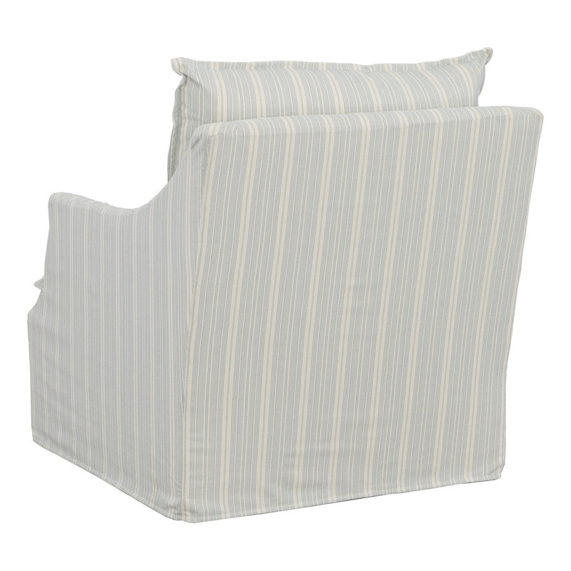 Baldwin Slipcovered Lounge Chair, 3708 Natural, Swivel