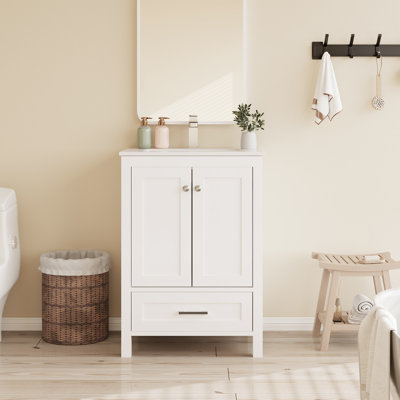  Meuble-lavabo simple 24 po avec plateau en céramique