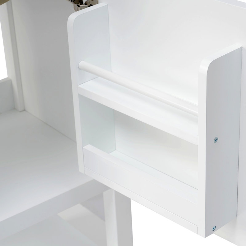 Meuble-lavabo autoportant avec tiroirs de rangement, Blanc