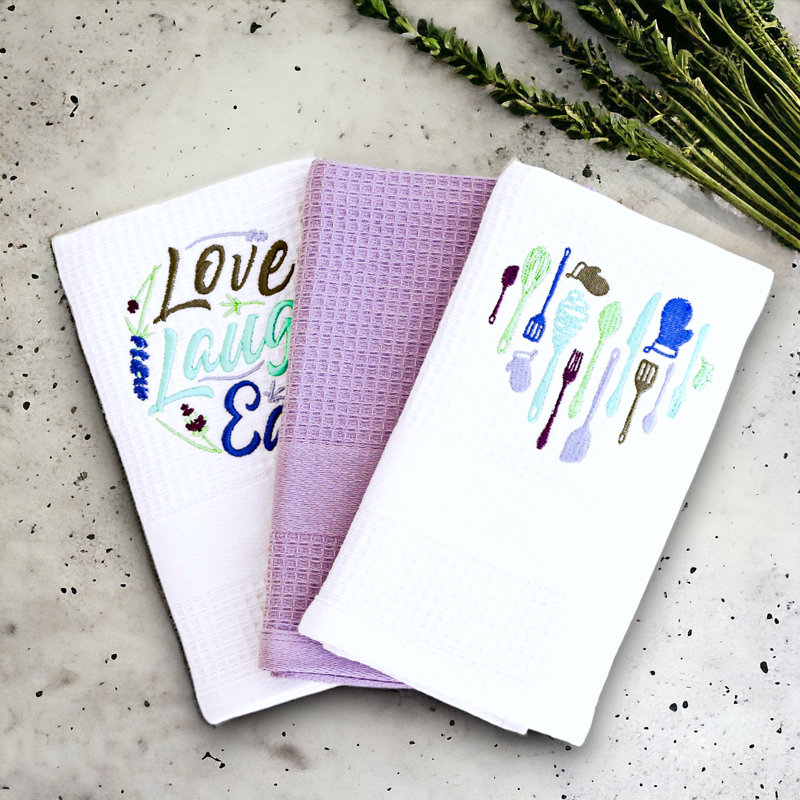 Lavender Love Kitchen Towels, Set of 3
