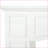 Fireplace Mantel, Modern Snow White MDF Surround | 29” Interior Width | Decorative Pattern