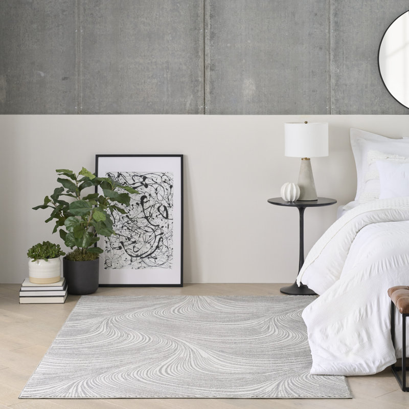 DKNY Central Park West Modern Indoor Rug, Rectangle 5'3" x 7'3", Gray
