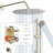 12 Inch Rain Shower Head And Handheld 6-Spray Combo Set With Slide Bar-120394201