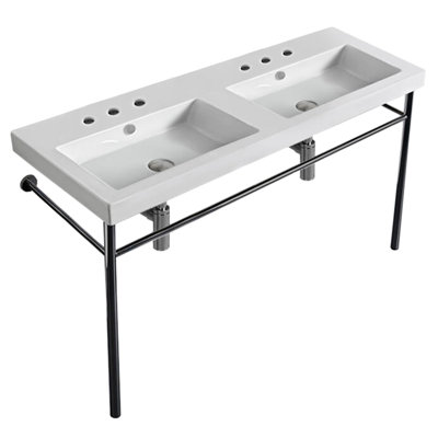 Ceramica Tecla By Nameeks Cangas 17.72'' White Ceramic Rectangular Bathroom Sink with Overflow