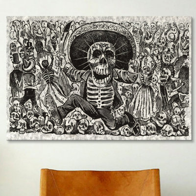 «People Art Skeletons - Calavera from Oaxaca» par Jose Guadalupe Posada - reproduction d'art sur toile