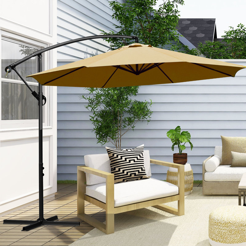 Parasol en porte-à-faux 10 pi Minnie-Mae, Brun clair