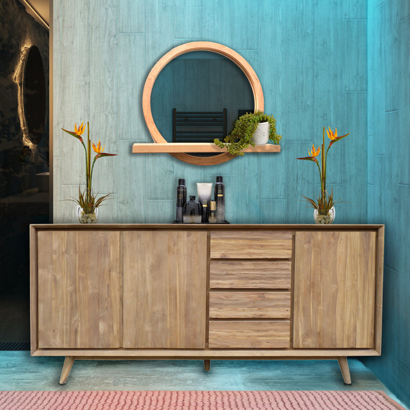 Solid Wood Freestanding Bathroom Cabinet