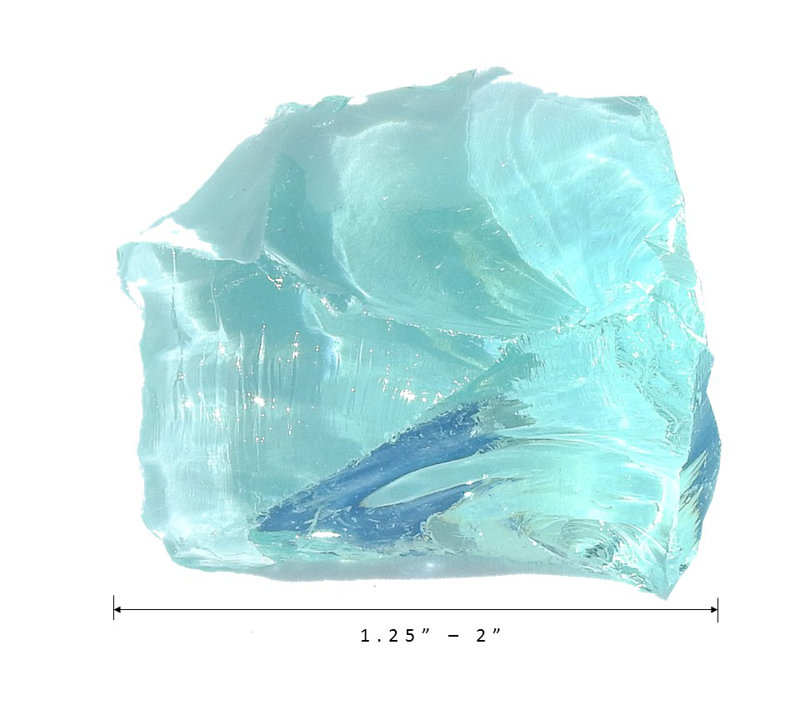 Kevrick Glass Abstract Faux Rock, 1.8" H x 2.75" W x 1.25" D