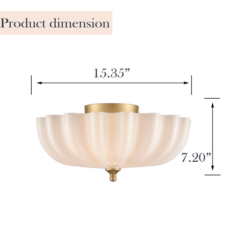 Gold 3-Light Ceiling Light