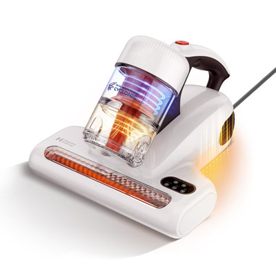 Aspirateur pour lit anti-acariens, aspirateur pour matelas J200 avec aspiration de 13 kpa pour le tapis, nettoyage des poils d'animaux, deux tasses intégrées, lampe UV, air chaud à 60 ° C, affichage à DEL