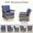 Swivel PE Wicker Rattan Outdoor Rocking Chairs Set With Side Table (4 Chairs And 2 Side Table)-1349886700